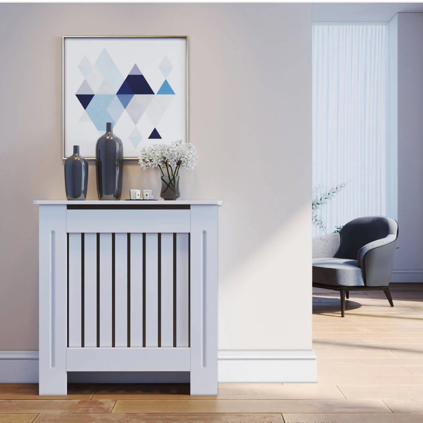 Poklopac za radijator, MDF, bijeli,  78x19x81,5 cm A17-0165