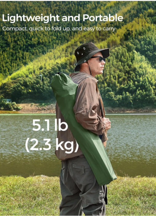 Kamperska stolica 2 kom, nosivost 120kg, maslinasto zelen A18-02