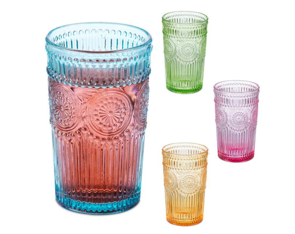 Starinske staklene čaše, set od 4 A12-0627