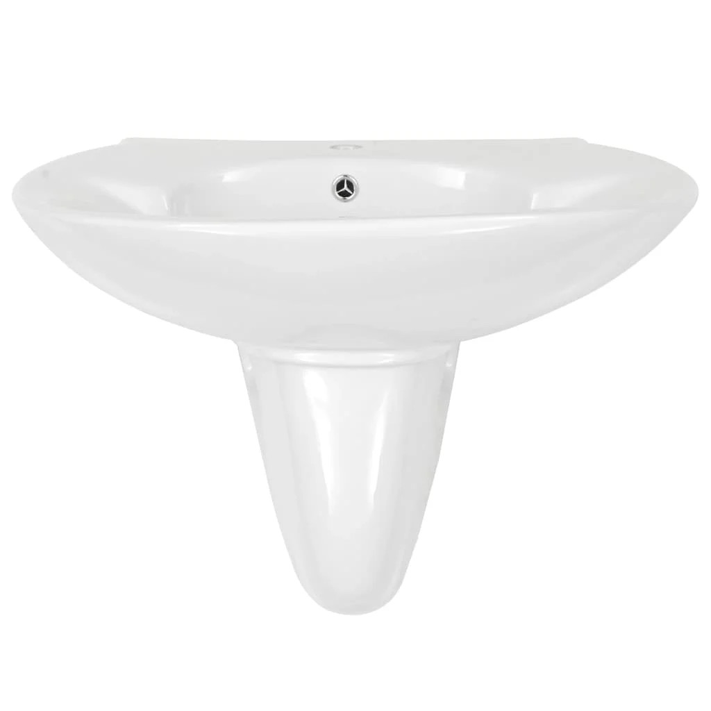Zidni umivaonik keramički bijeli 690 x 520 x 210 mm A10-0189