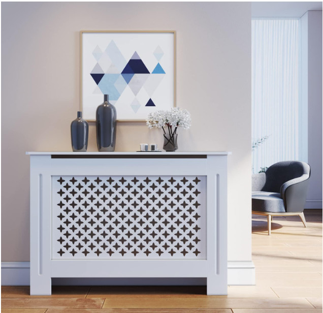 Poklopac za radijator, bijeli, 112 x 19 x 81,5 cm A17-0019