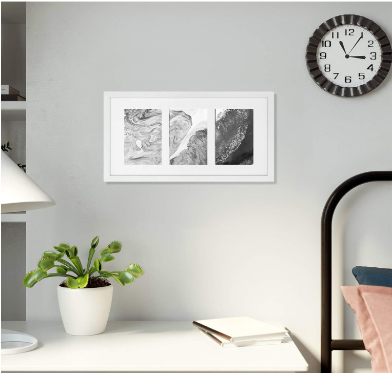 Okvir za tri fotografije dimenzija 10x15 cm, bijeli A18-0315