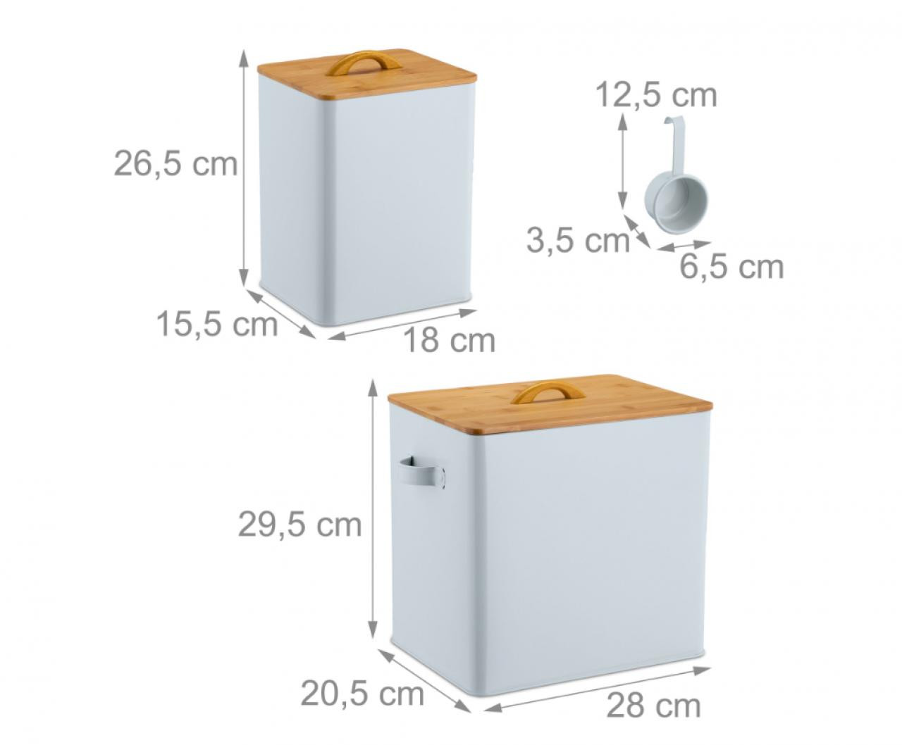 2x Kutija za pohranu hrane s poklopcem od bambusa i žlic A9-006