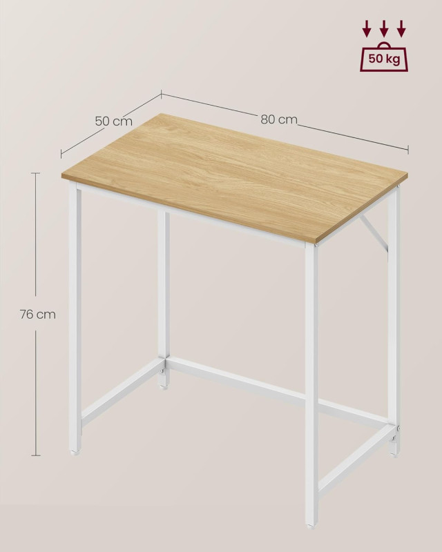 Kompjuterski stol 80 x 50 x 76 cm, sv. hrast i bijela A19-0201