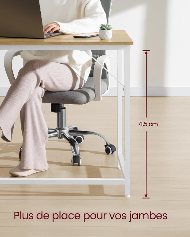 Kompjuterski stol 80 x 50 x 76 cm, sv. hrast i bijela A19-0201