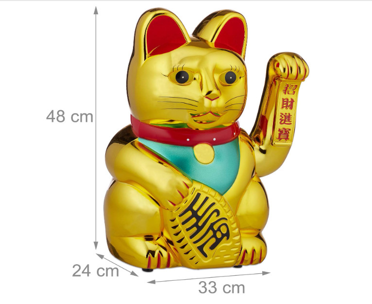 XXL Mačka koja maše, Maneki Neko, Šapa na baterije A19-0960