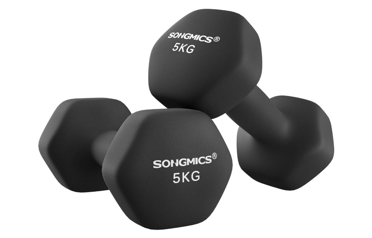 Hex bučice s neoprenskim premazom, 2 x 5 kg A16-0143