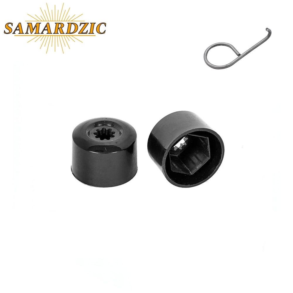 Crni cepovi / kapice za sarafe na felgama 17mm 20KOM