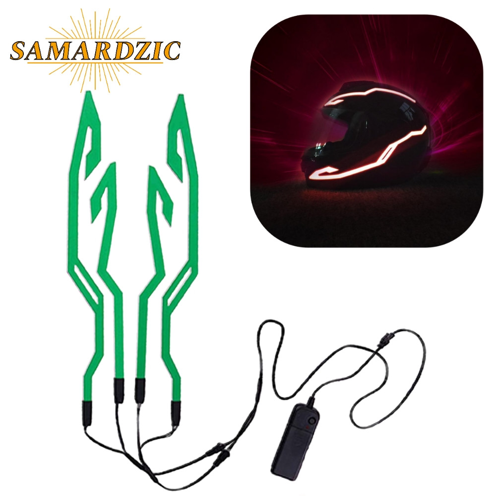 Zelene LED trake za moto kacigu motor skuter atv
