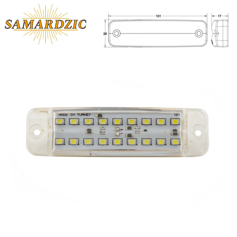 Bijeli Led gabarit za kamion 24v