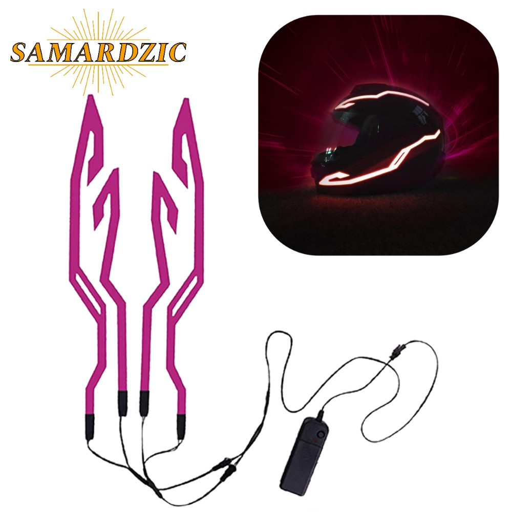 Ljubicaste LED trake za moto kacigu motor skuter atv