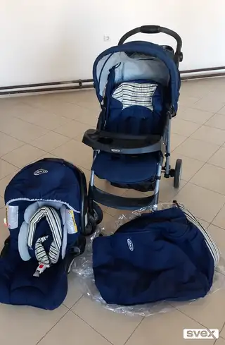 POVOLJNO - Dječija kolica GRACO 2 u 1 sa zašitom od kiše i hladnoće
