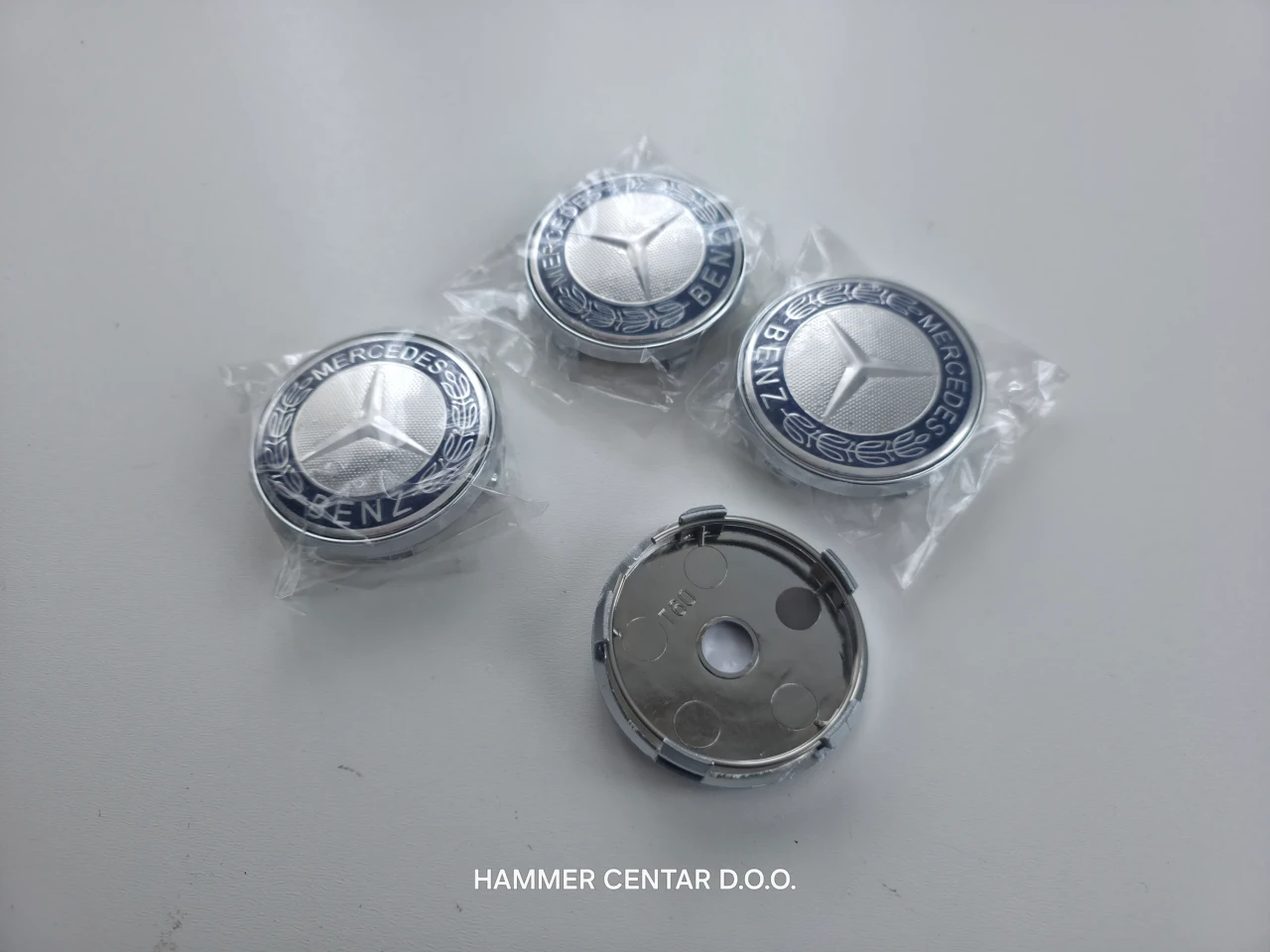 MERCEDES BENZ ČEPOVI ZA FELGE 60MM
