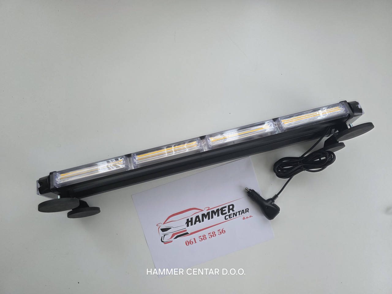 LED ROTACIJA ŽUTA 66CM MAGNETNA 12V 24v AUTO KAMION SLEP SLUZBA