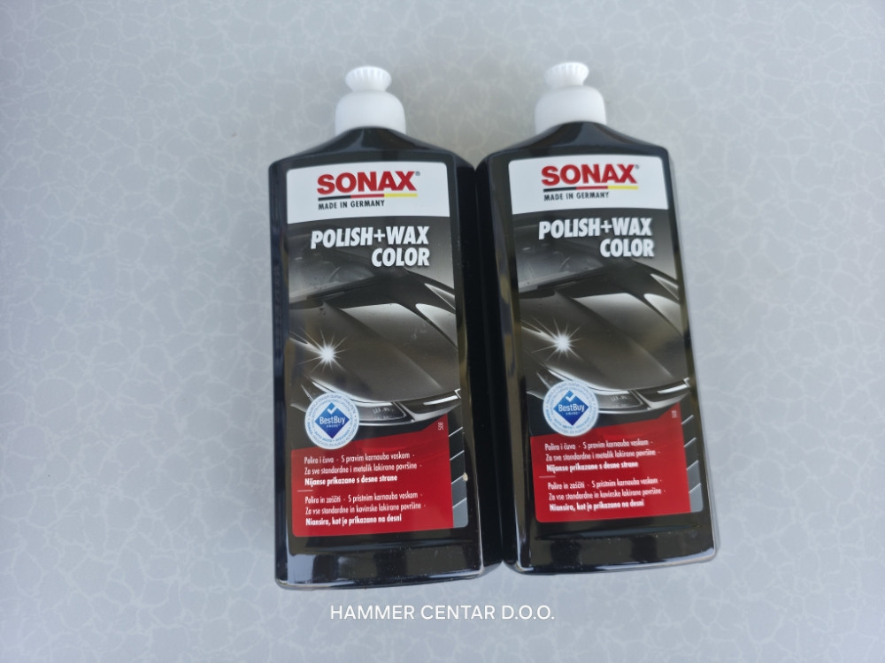 SONAX PASTA ZA POLIRANJE SA VOSKOM CRNA 500ML