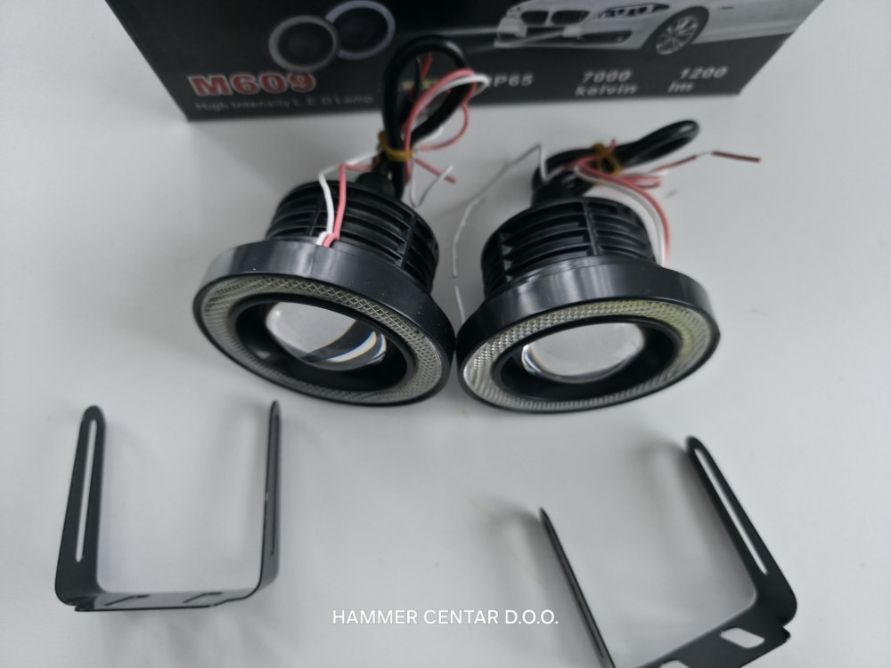 76mm UNIVERZALNE MAGLENKE SA SOCIVOM LED BIJELE
