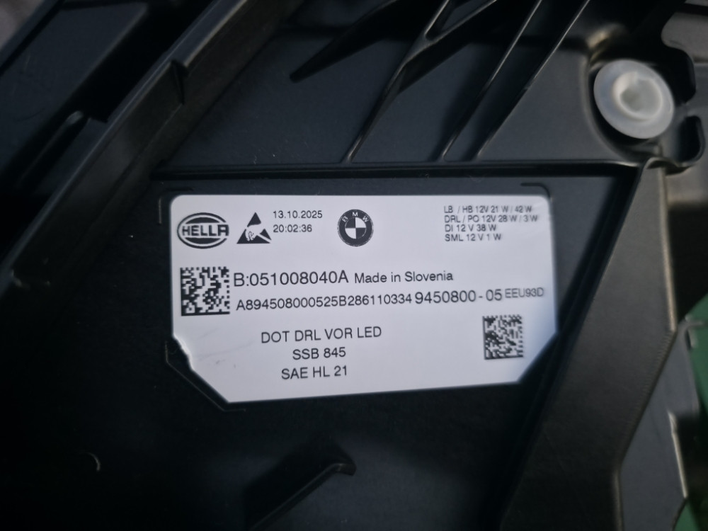 BMW far nov G20 G21 G80 G81 G28 FACELIFT