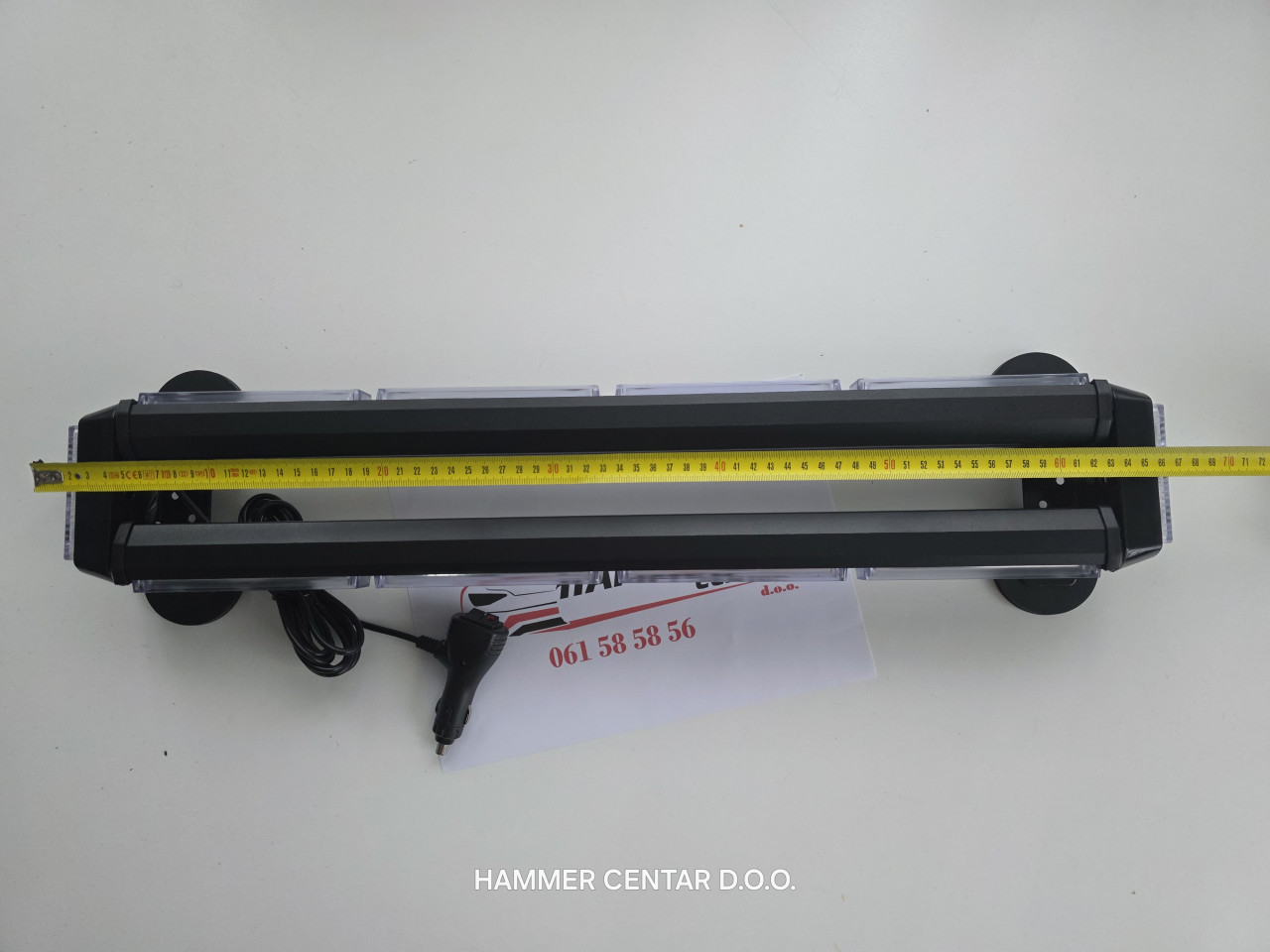 LED ROTACIJA ŽUTA 66CM MAGNETNA 12V 24v AUTO KAMION SLEP SLUZBA