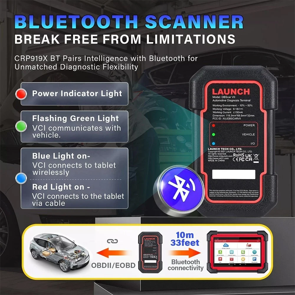 AUTODIJAGNOSTIKA 2026 LAUNCH X431 CRP919E BT NOVO BLUETOOTH
