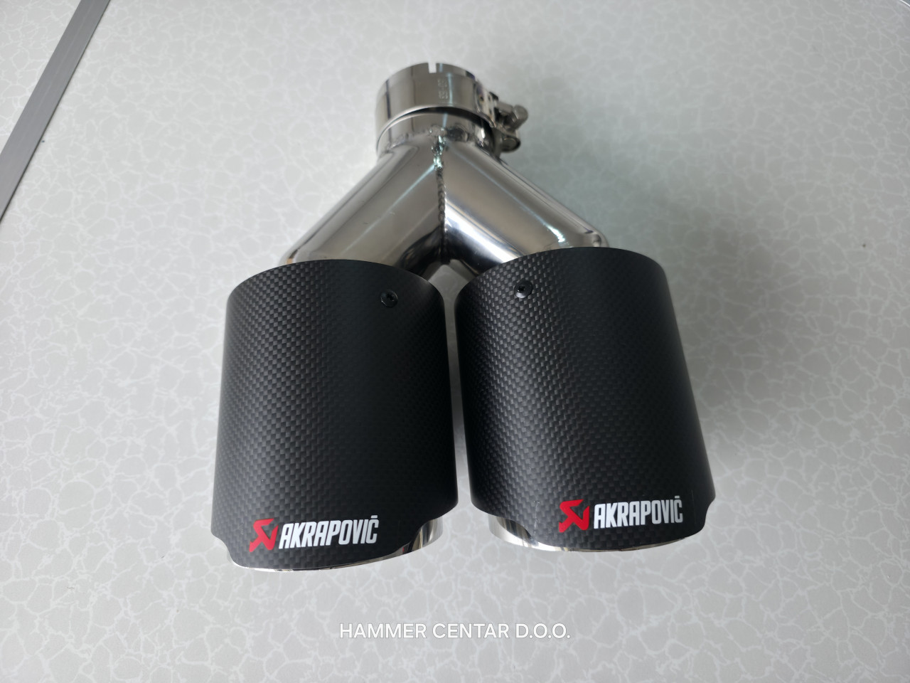 DUPLI AKRAPOVIĆ NASTAVAK AUSPUHA AUSPUH ZA AUTO 100MM