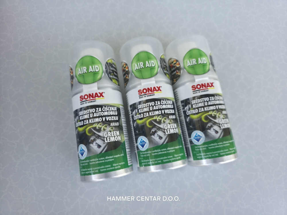 SONAX Čistač klima antibakterijski miris Green-Lemon