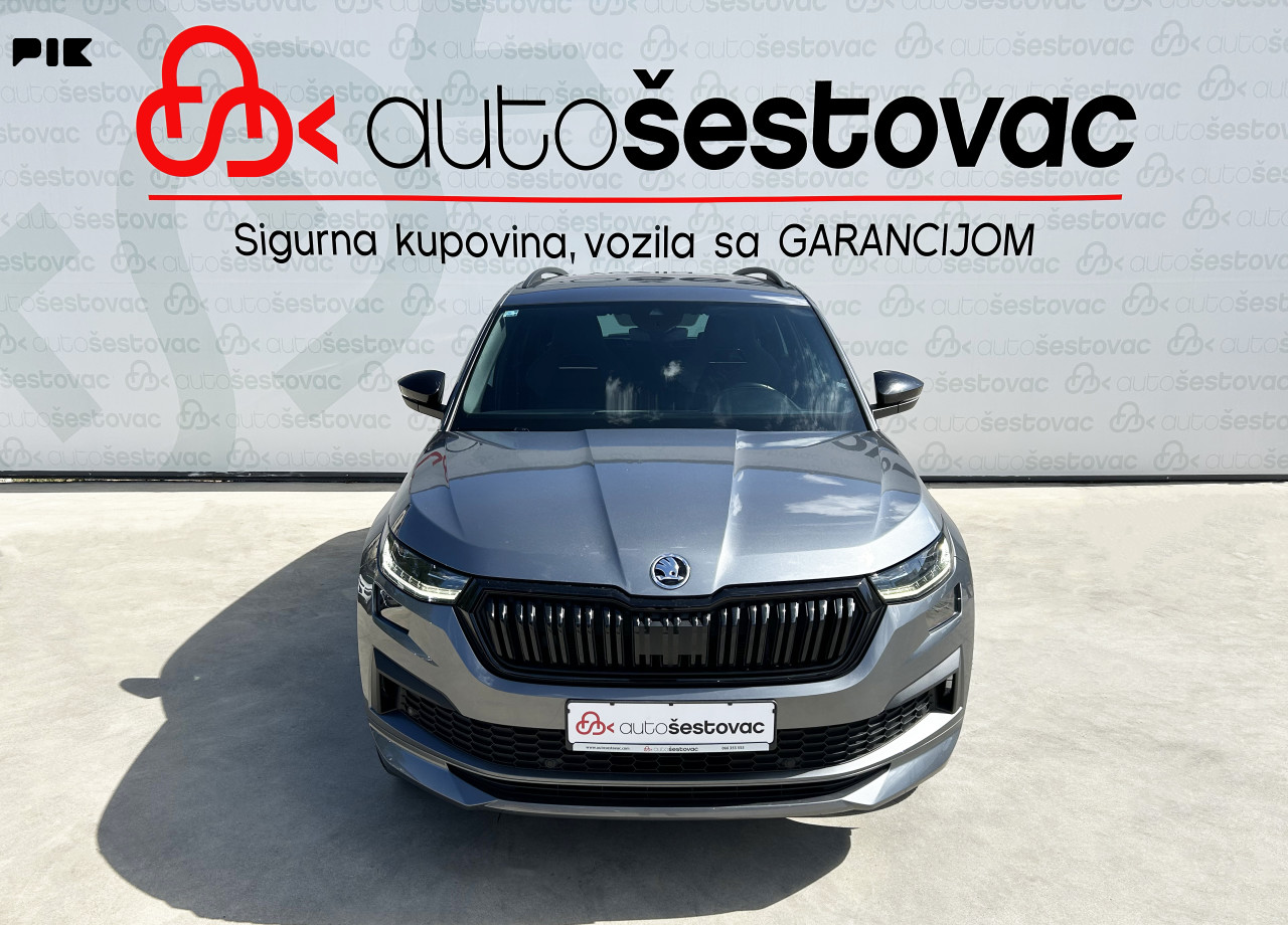 ŠKODA KODIAQ 2.0 TDI SPORTLINE DSG/VIRTUAL/KAMERA REG. DO 07.2027