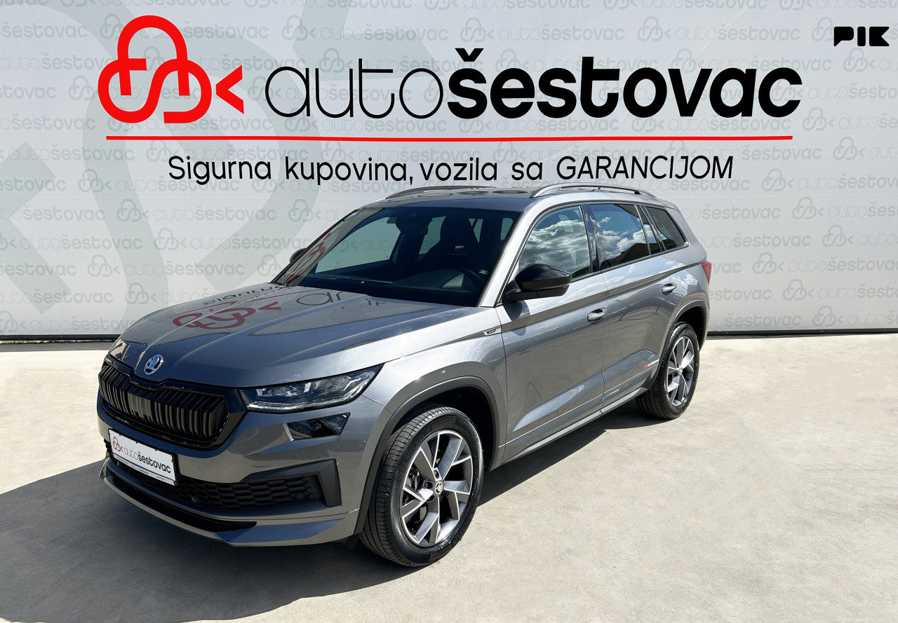 ŠKODA KODIAQ 2.0 TDI SPORTLINE DSG/VIRTUAL/KAMERA REG. DO 07.2027