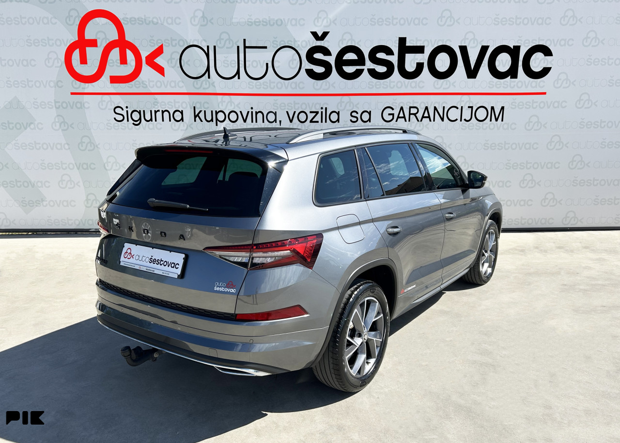 ŠKODA KODIAQ 2.0 TDI SPORTLINE DSG/VIRTUAL/KAMERA REG. DO 07.2027