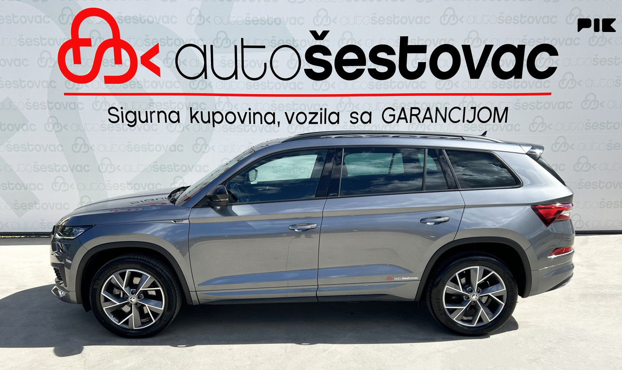 ŠKODA KODIAQ 2.0 TDI SPORTLINE DSG/VIRTUAL/KAMERA REG. DO 07.2027