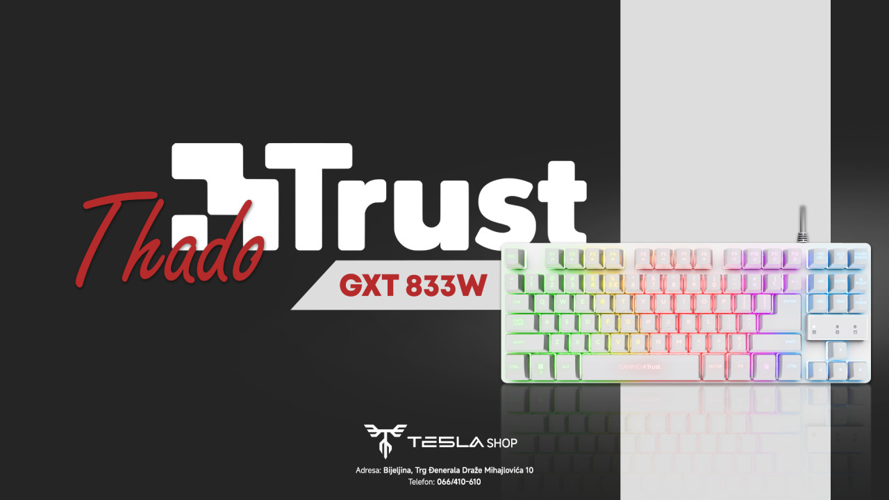 Trust Gaming Tastatura RGB 80 GXT 833W Thado