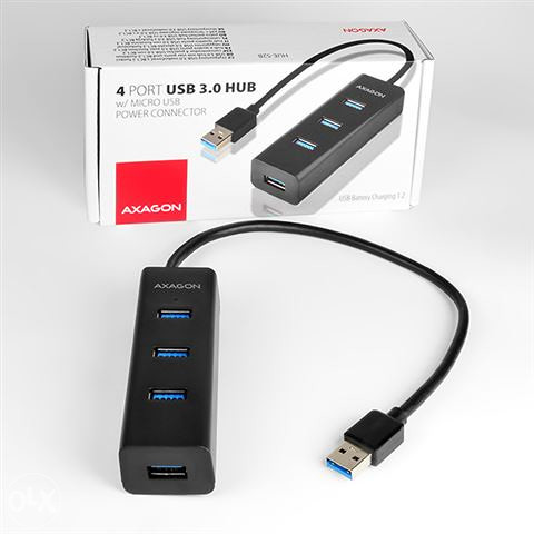 AXAGON HUE-S2B 4x USB 3.0Hub, MicroUSB Connector