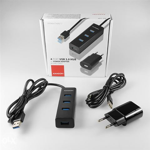 AXAGON HUE-S2BP 4x USB3.0 Hub, MicroUSB Adapter