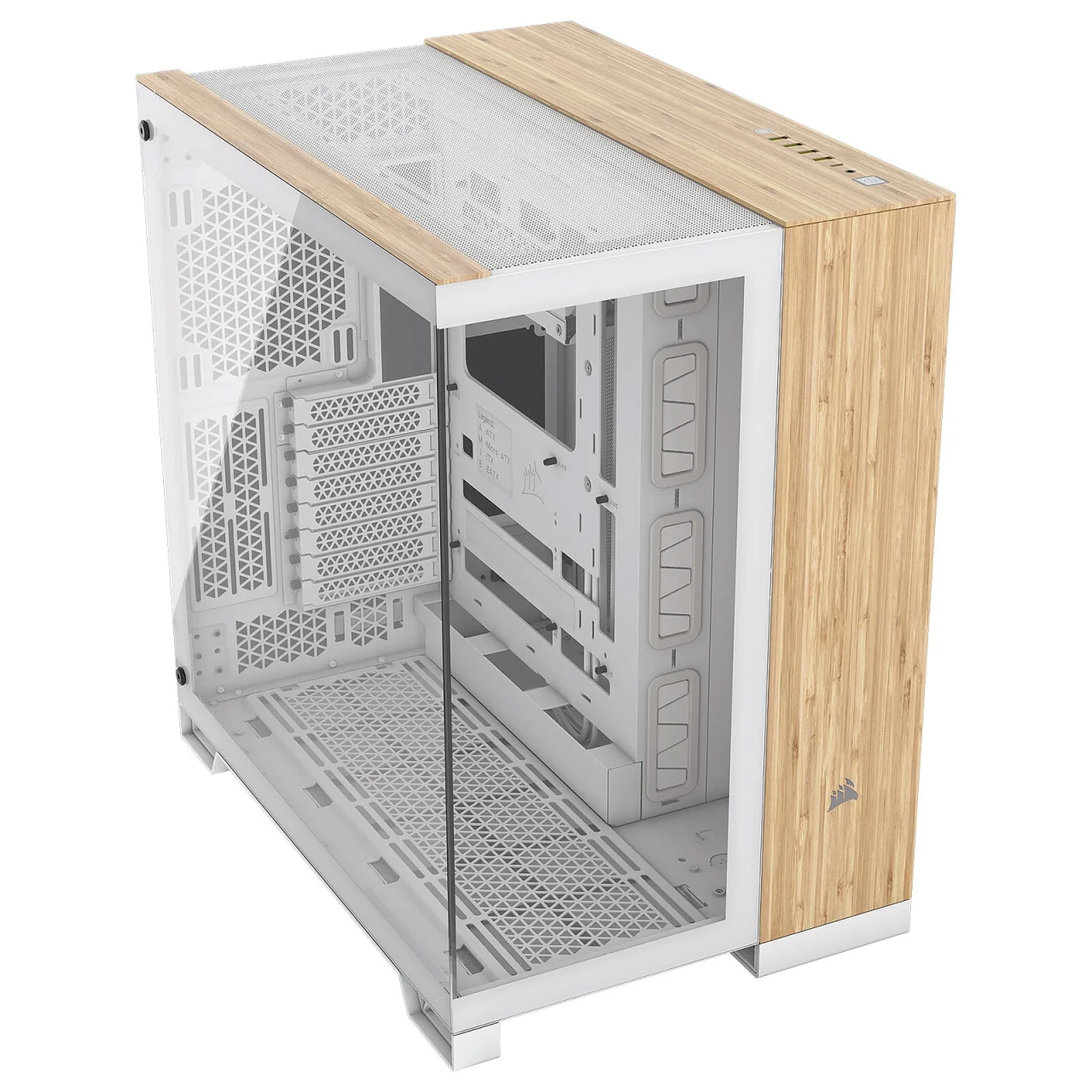 CORSAIR 6500X TG case feher/bambusz