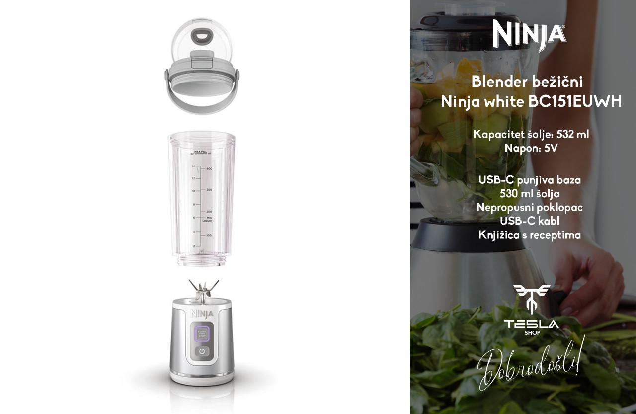 Blender bežični Shark Ninja white BC151EUWH