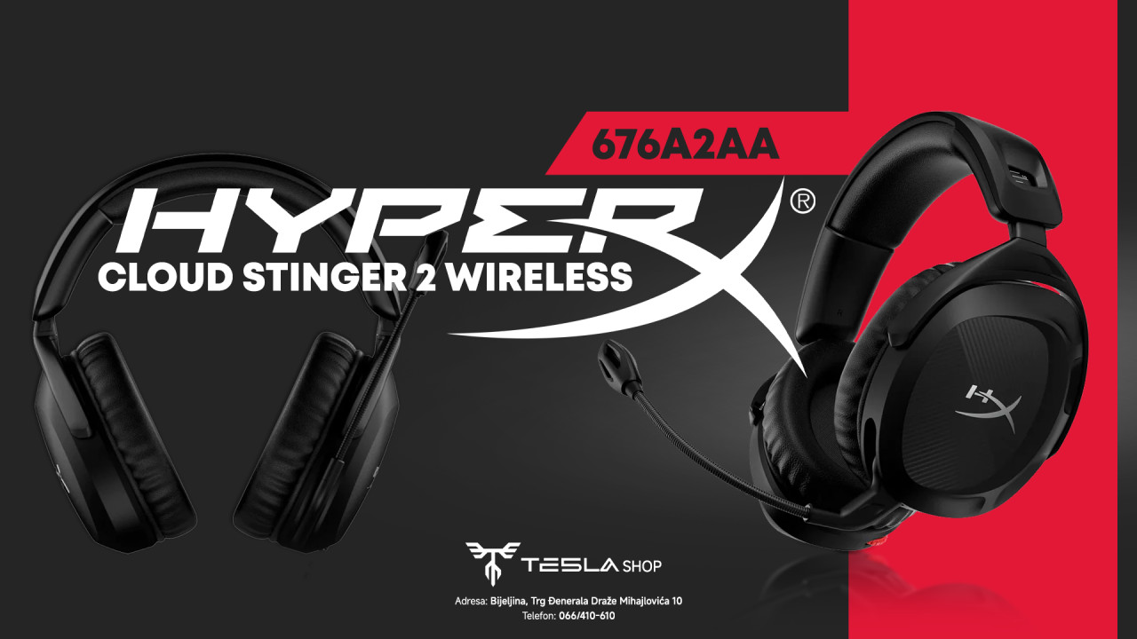 HyperX Slušalice Cloud Stinger 2 Wireless 676A2AA