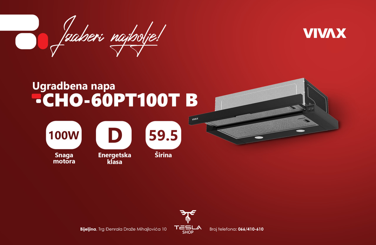 Ugradbena napa Vivax CHO-60PT100T B