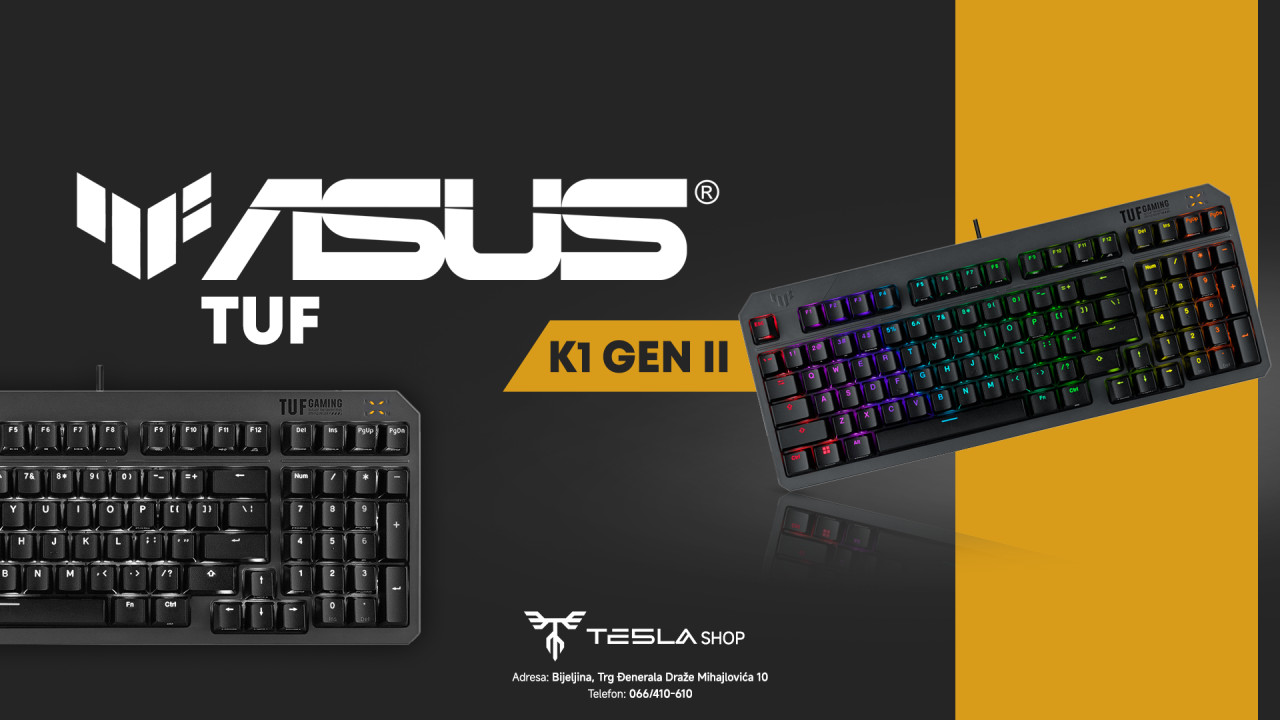ASUS TUF Mehanicka Gaming Tastatura K1 Gen II
