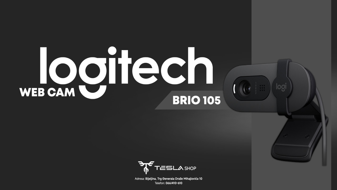Logitech Webcam Brio 105 Graphite