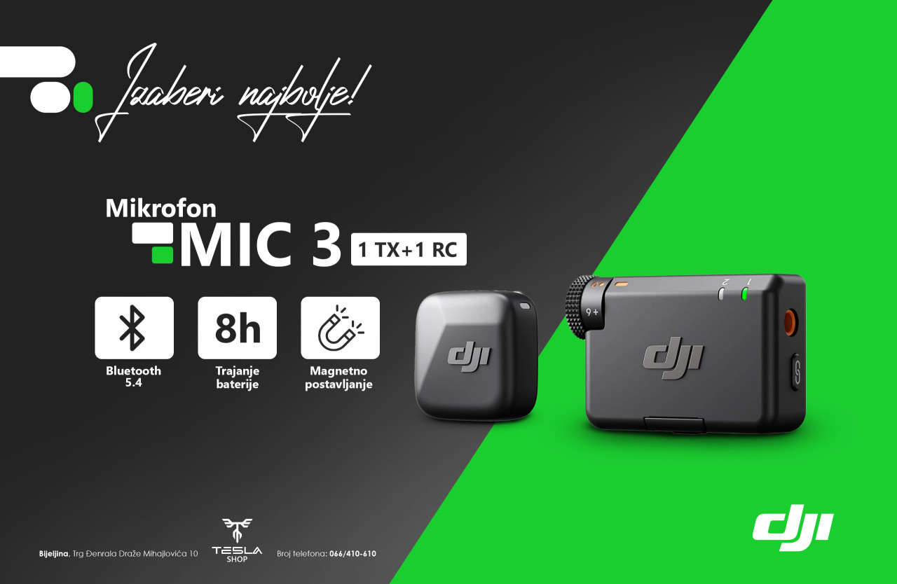 Mikrofon DJI Mic 3 (1 TX+1 RC)