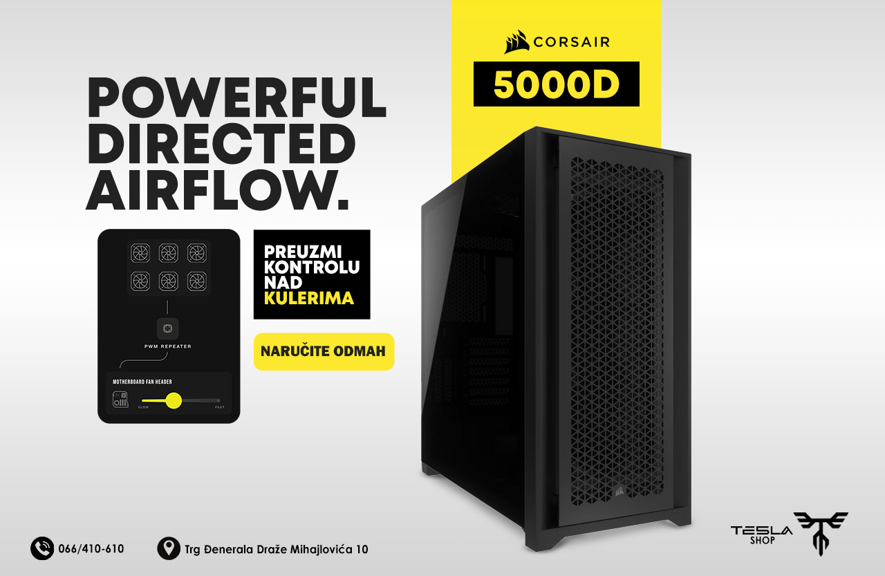 CORSAIR 5000D Core Airflow TG Black
