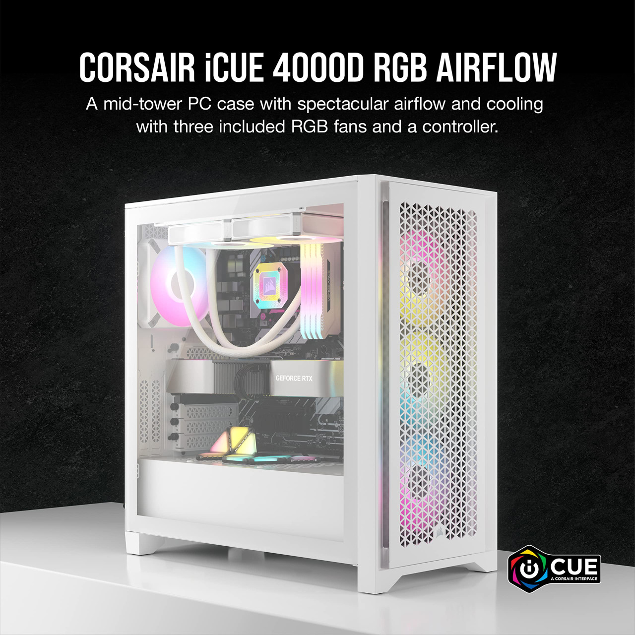 CORSAIR iCUE 4000D RGB AIRFLOW White