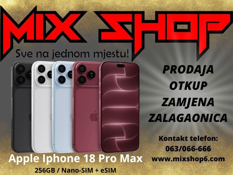 Apple Iphone 18 PRO MAX 256GB *Garancija*Zamjena*Sve boje* 256 GB