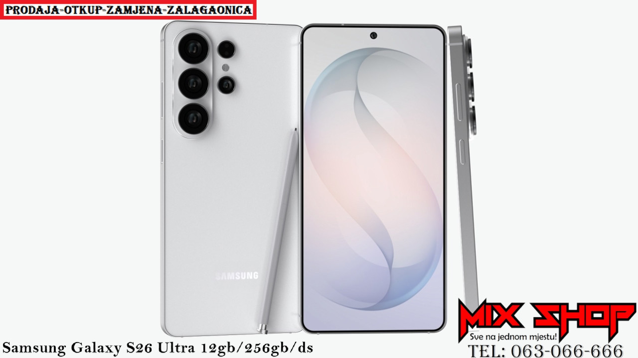 Samsung Galaxy S26 ULTRA 5G 12/256GB *Garancija*Zamjena* 12GB ds