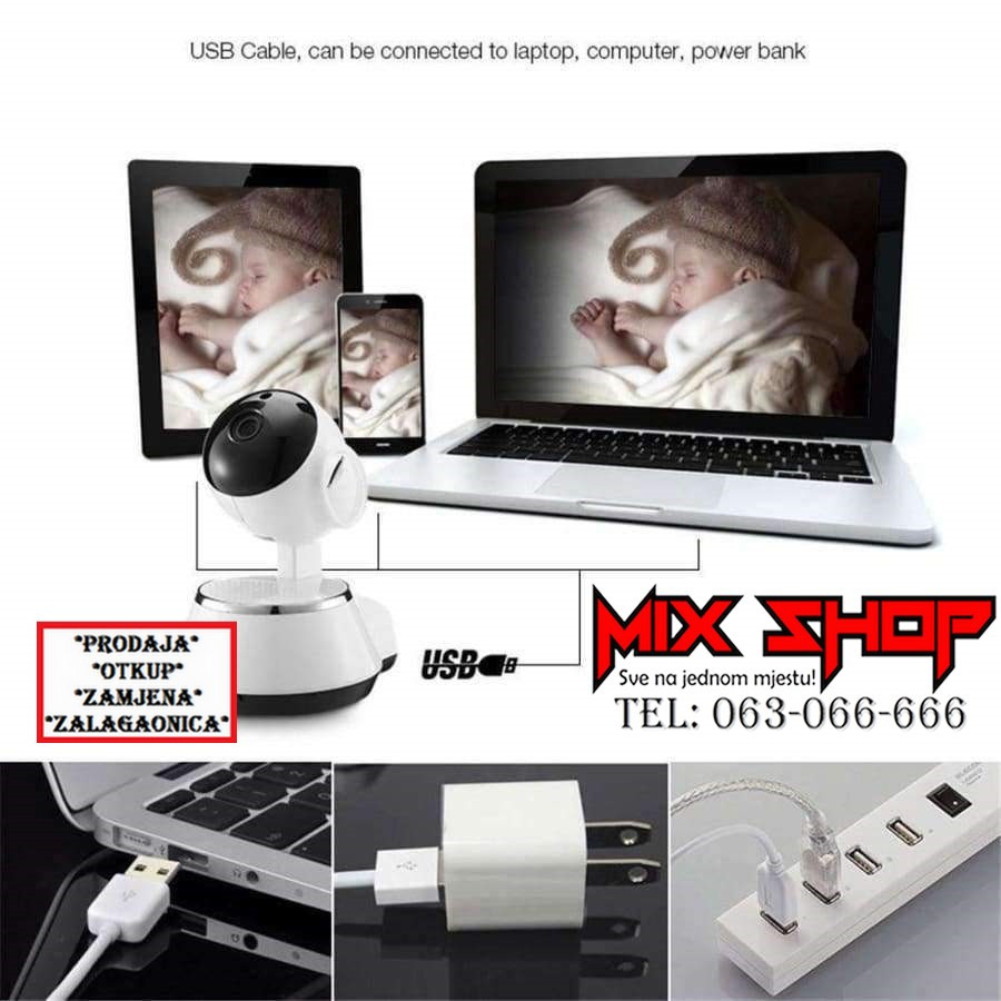 WIFI IP IR KAMERA Baby Monitor Alarm Nadzorna Camera bežična 360