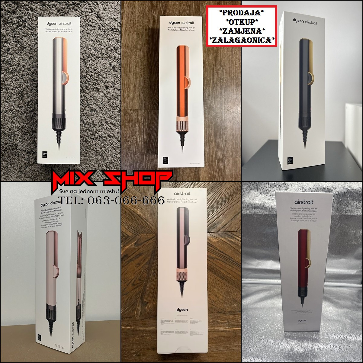 DYSON Airstrait 1600W ravnanje kose *RAZNE BOJE* HT01 fen ravna