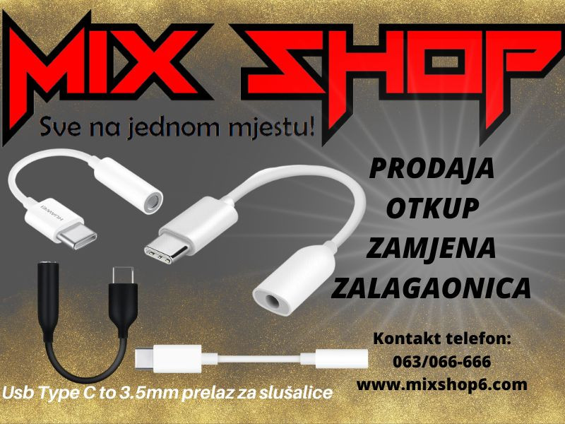 Usb Type C to 3.5mm jack adapter prelaz za slušalice nastavak 3.5