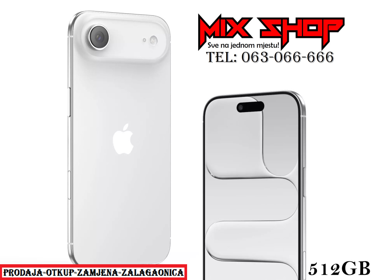 Apple Iphone AIR 512GB NOVOO *Garancija*Zamjena da* 17