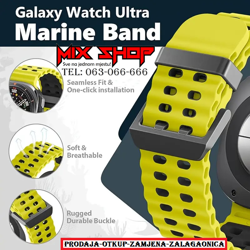 Silikonski remen Samsung Galaxy Watch Ultra 1 i 2 47mm sat ultra2