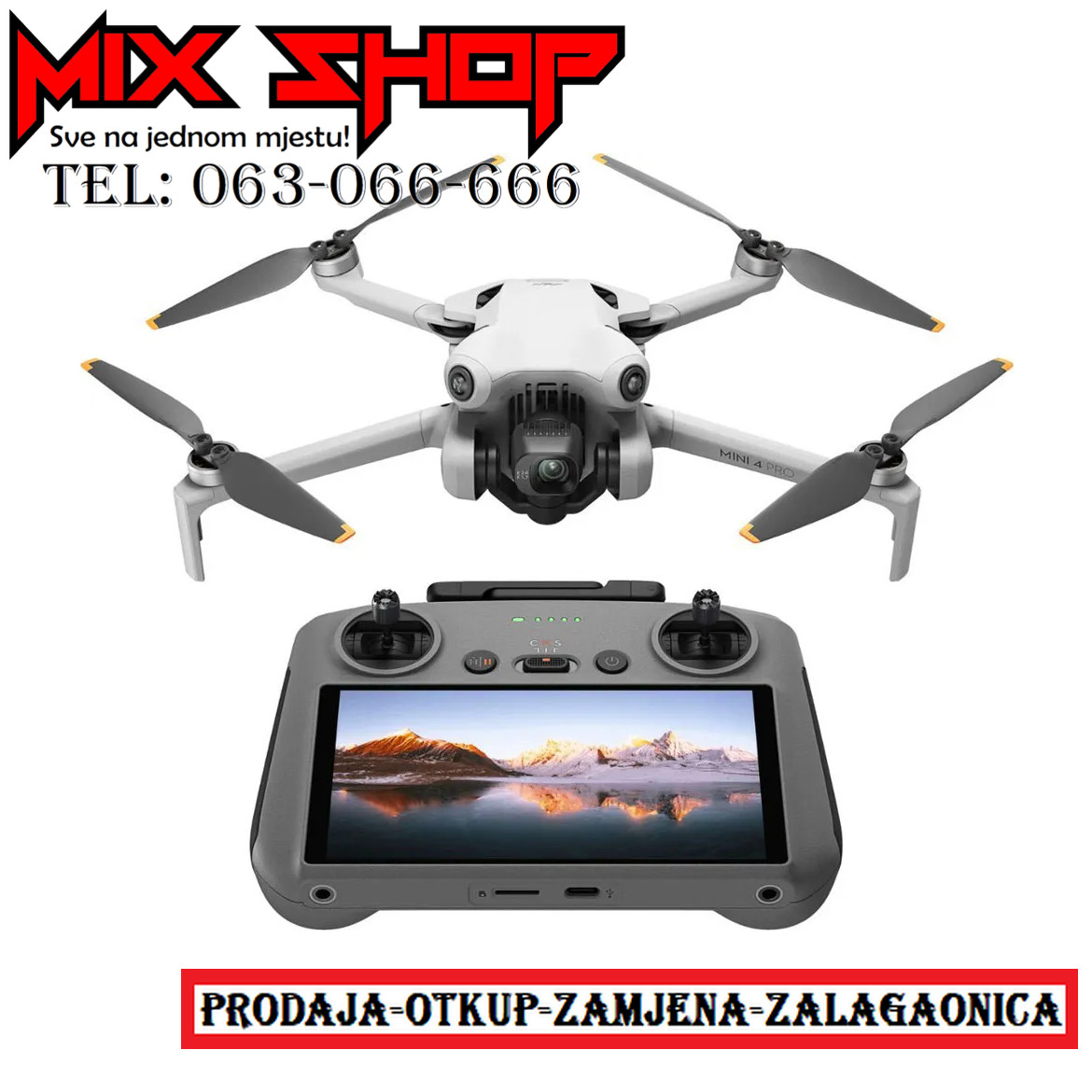 DJI MINI 4 PRO (RC 2) Dron *Novo*Garancija*Na stanju* (RC2 GL)