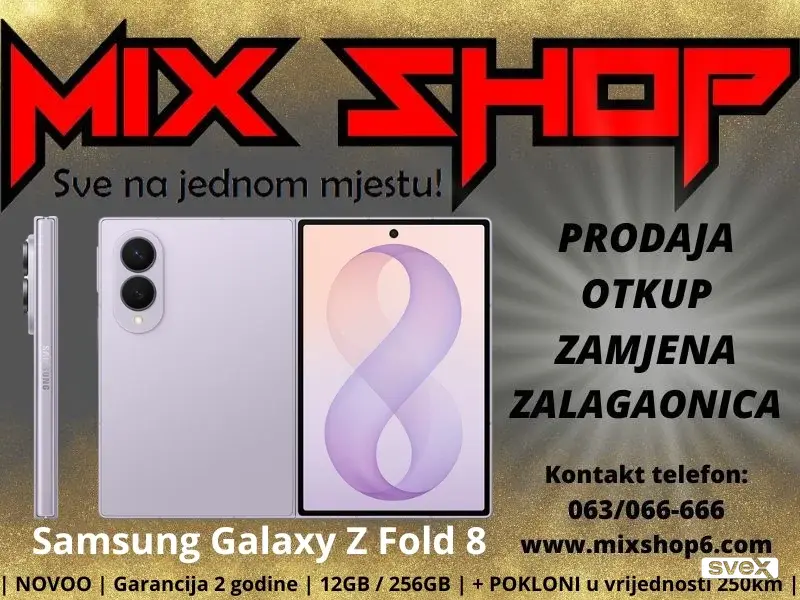 Samsung Galaxy Z FOLD 8 256GB NOVO*Garancija 2 god +Pokloni Fold8